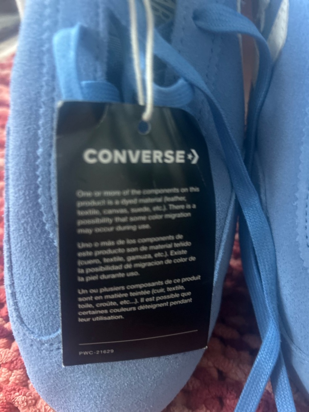Converse Light Blue Suede Low-Top Sneakers NWT - Picture 4 of 8